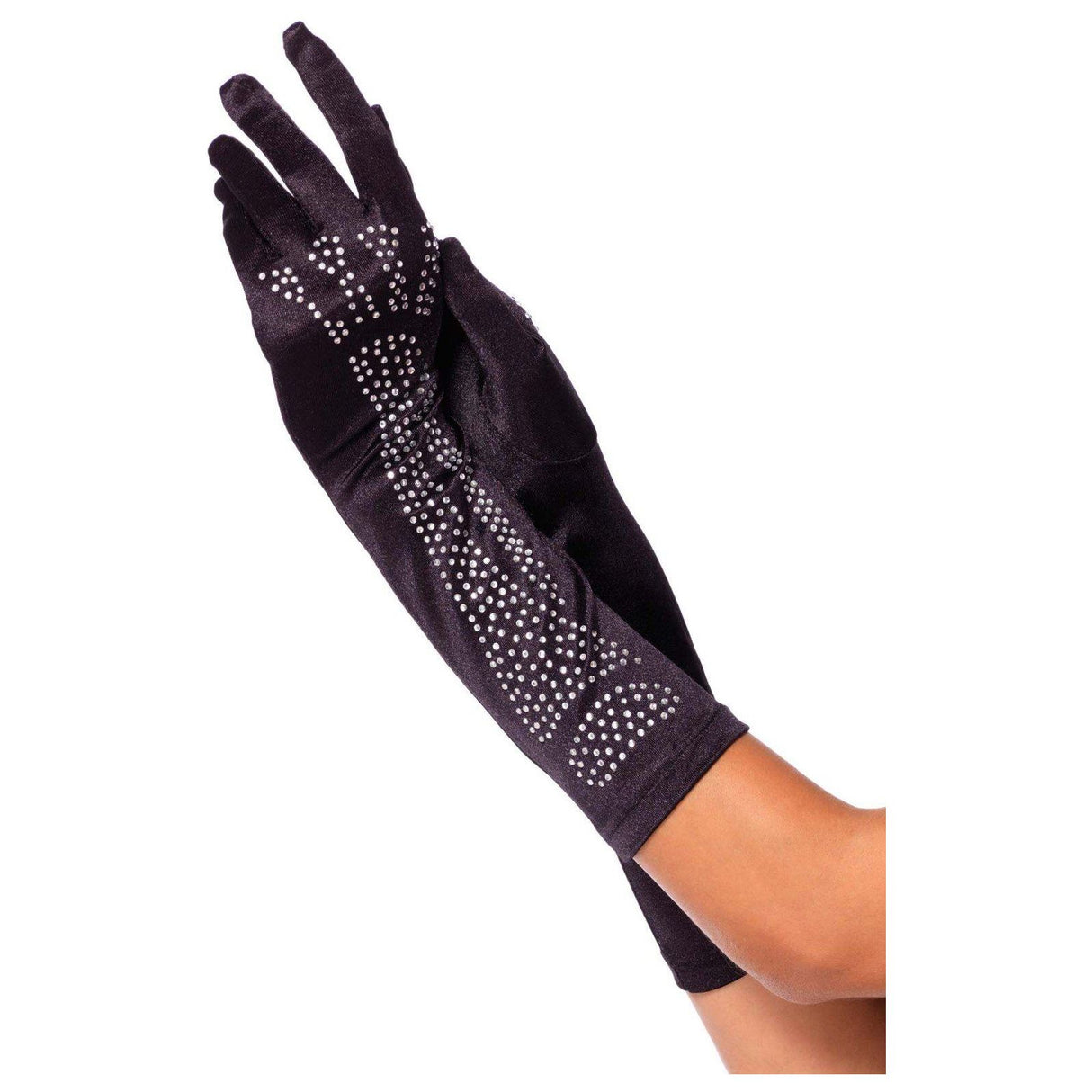 Leg Avenue Rhinestone Skeleton Bone Elbow Gloves