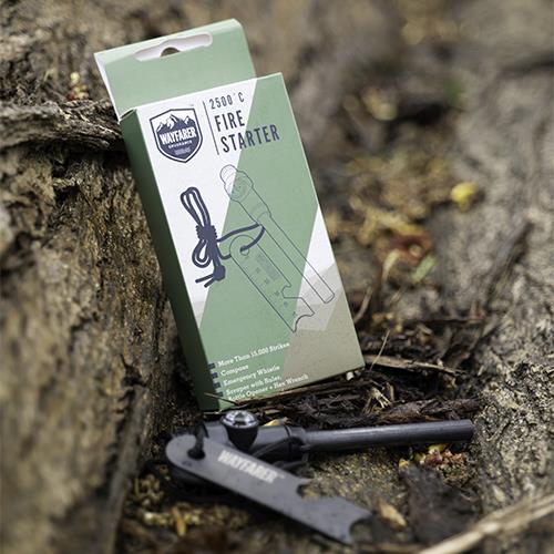 Wayfarer Fire Starter Kit Up to 15,000 Strikes Black