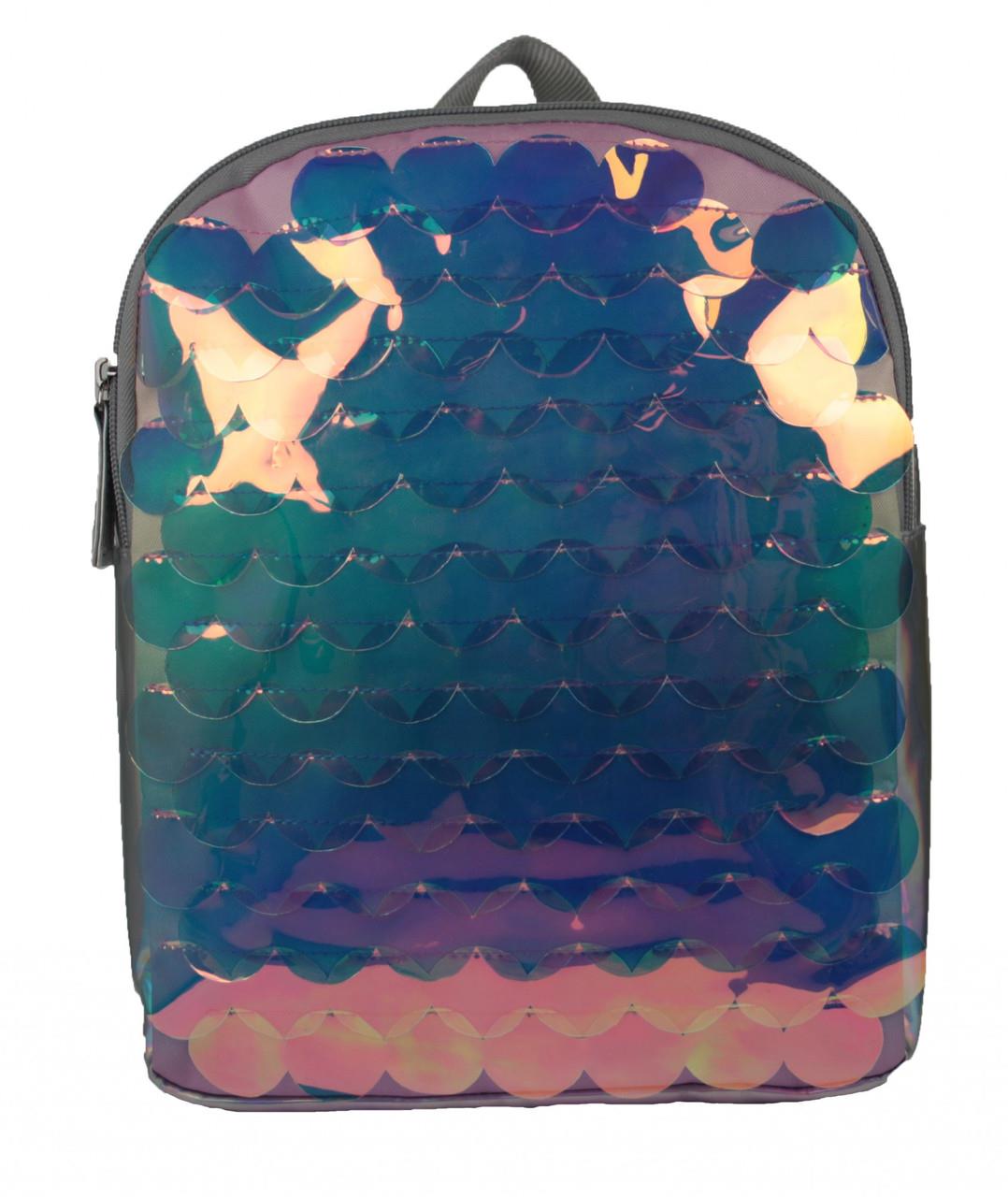 Girls Iridescent Holographic Sequin Backpack