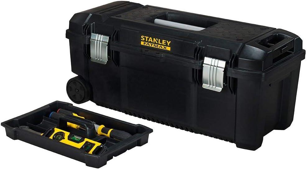 STANLEY FMST1-75761 Tool Box on Wheels with Pull Handle 28 Inch Black