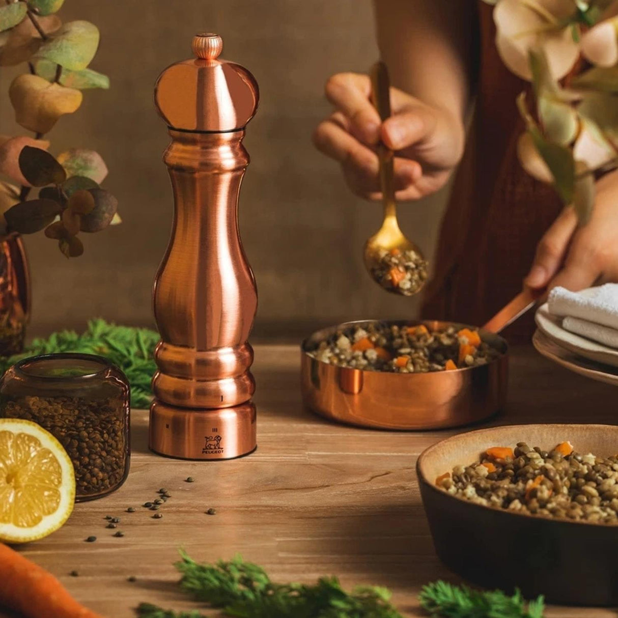 Peugeot Paris Chef U-Select Stainless Steel Pepper Mill 22cm Copper