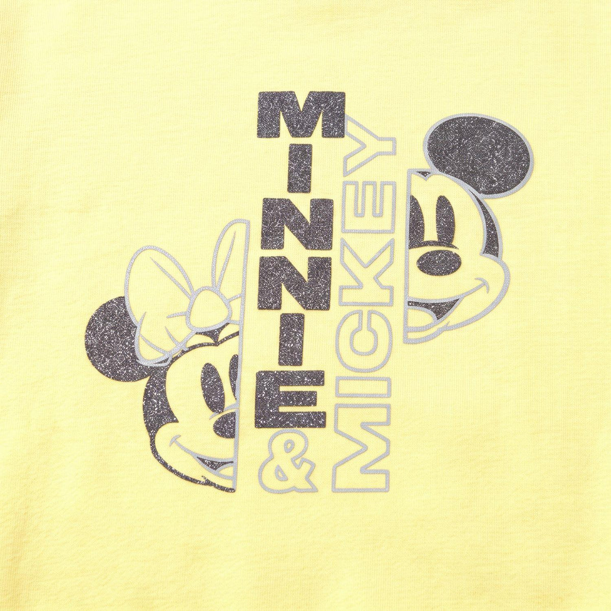 Women's Mickey & Minnie Mouse Jumper 100% Cotton French Terry Size XS Yellow