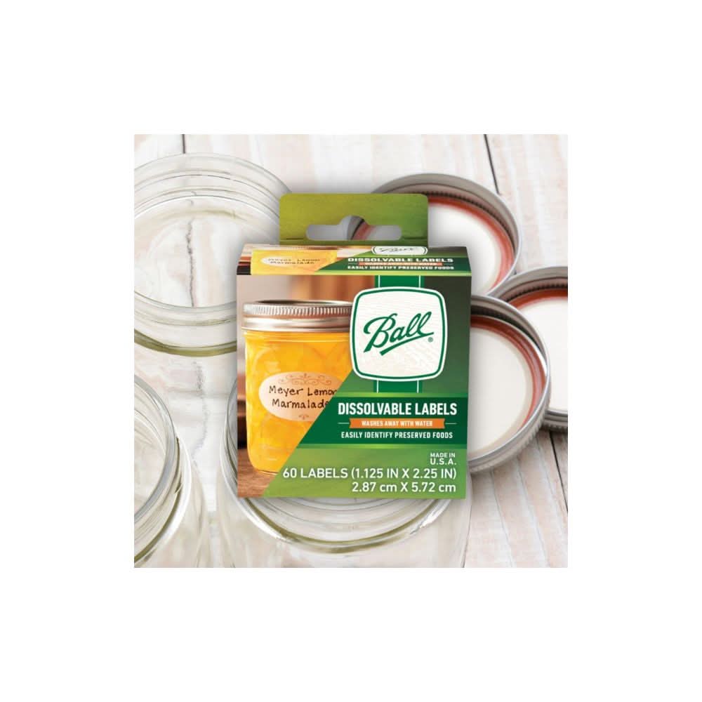 Ball Dissolvable Labels - 60 pack