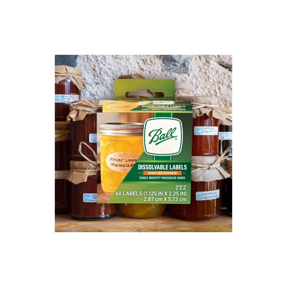 Ball Dissolvable Labels - 60 pack