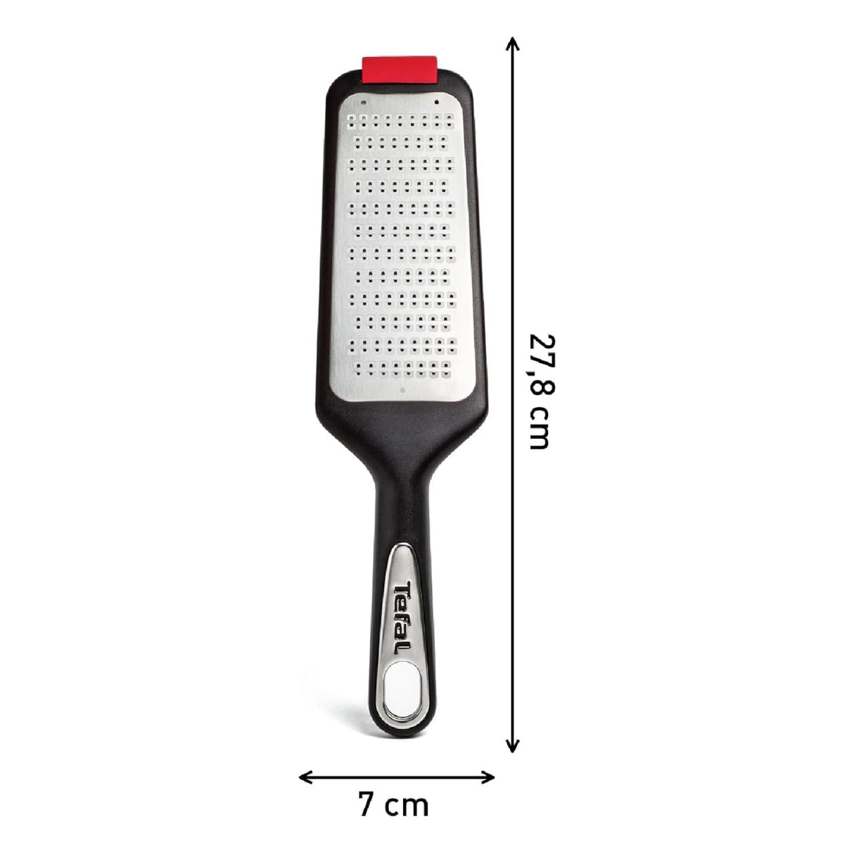 Tefal Ingenio Premium Grater Stainless Steel Non-Slip Kitchen Tool Black and Red