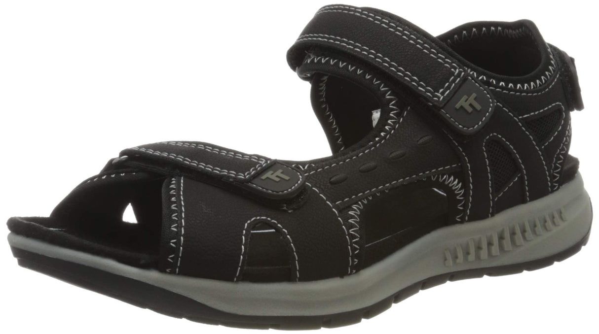 TOM TAILOR Women's Ankle-Strap - Black UK 6