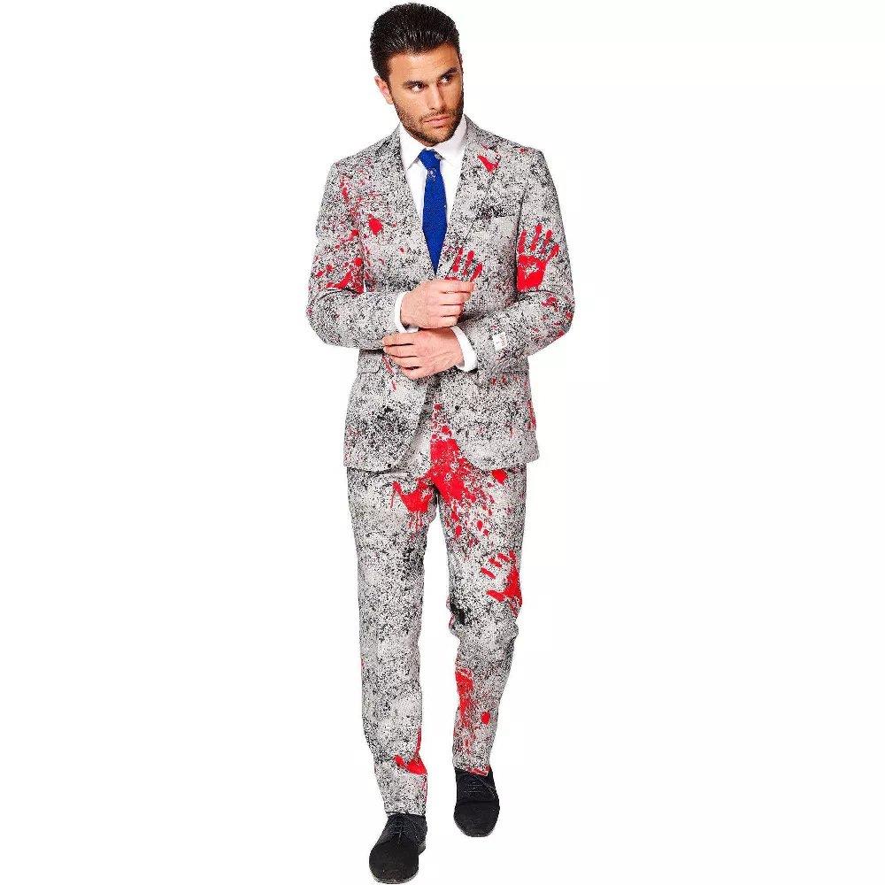 Men's  OppoSuits Halloween Suit - Zombiac - Grey - Size 48