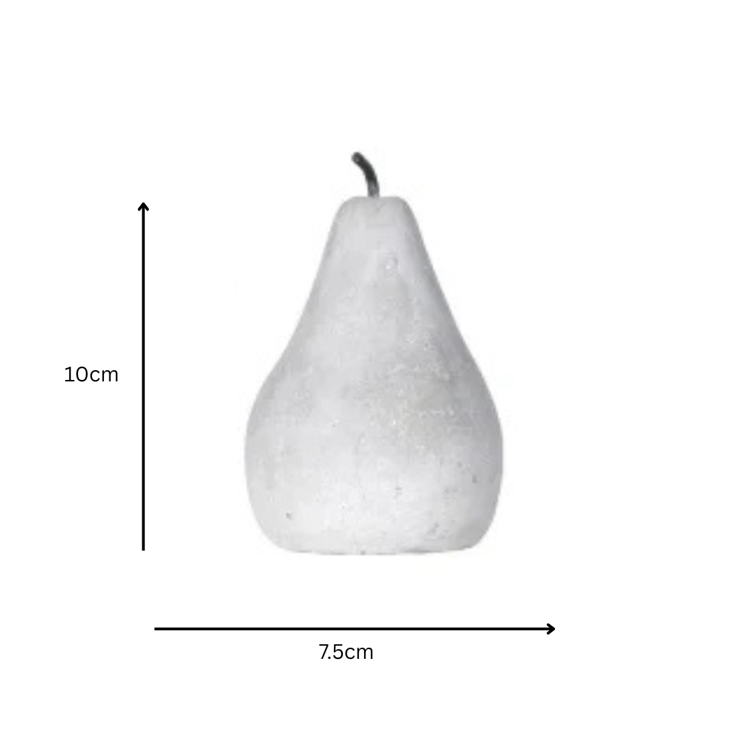 Modern Concrete Apple and Pear Decorative Ornament Set Grey