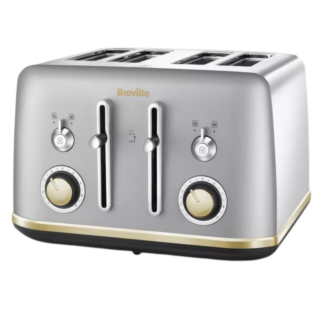 Breville Mostra VTT92901 4 -Slice Toaster Stainless Steel Silver and Gold