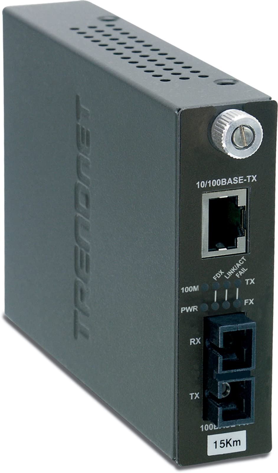 TRENDnet Single Mode SC Fiber Converter TFC-110S15 15 Km - Black