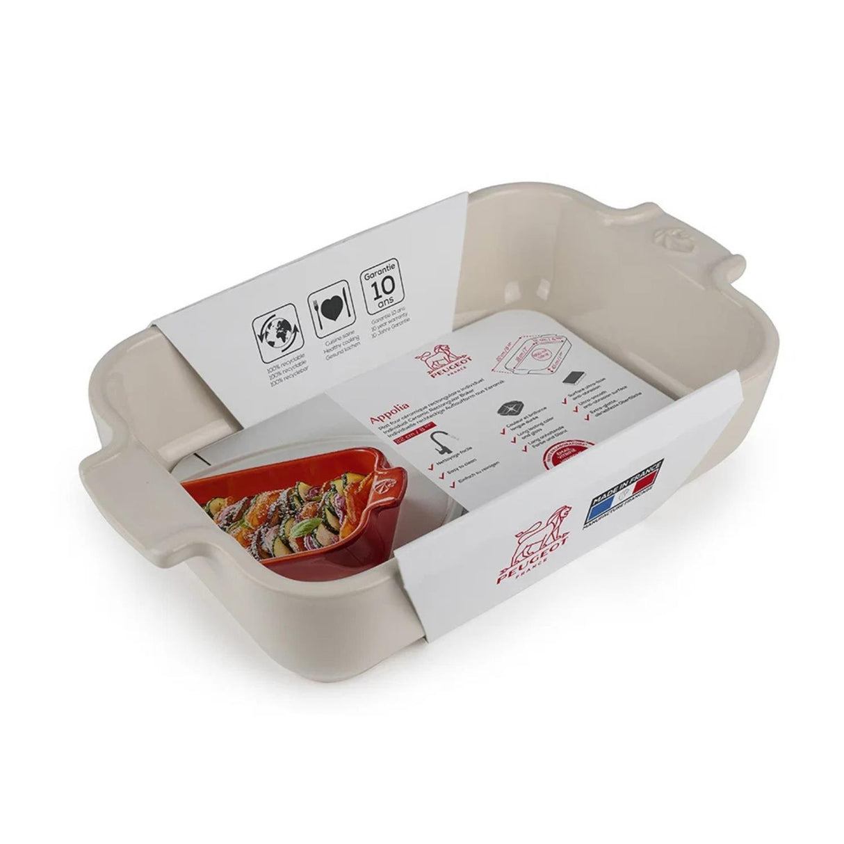 Peugeot Appolia Rectangular Baker Dish 22cm Ecru