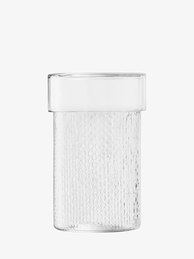 LSA Wicker Collection Mouth Blown Glass Container with Lid H24.5cm