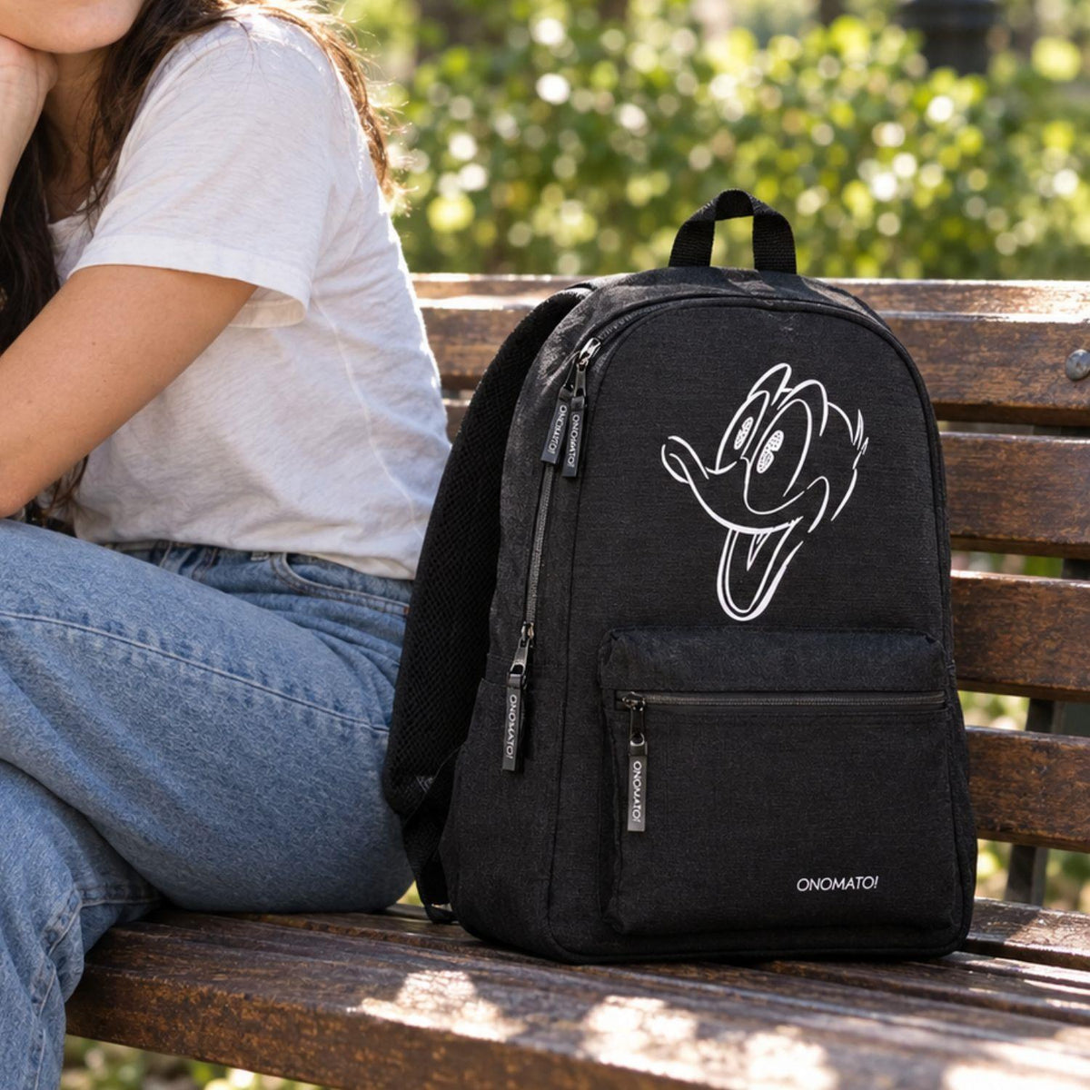 Disney Donald Duck Backpack with Front Zip Pocket Black