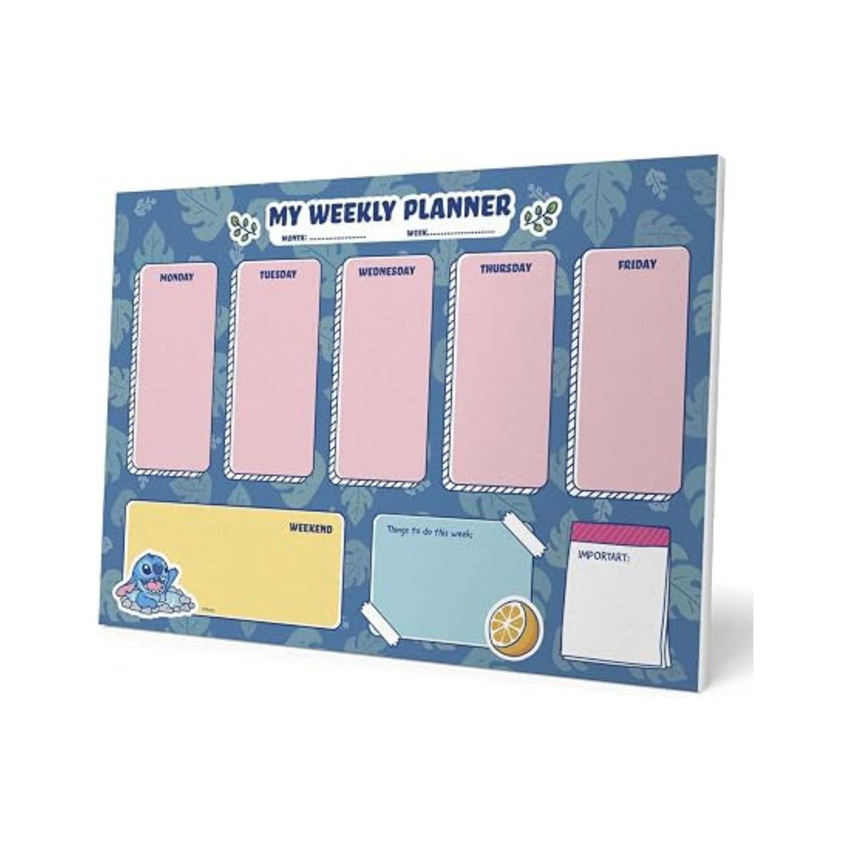 Disney Stitch A4 Weekly Planner Notepad