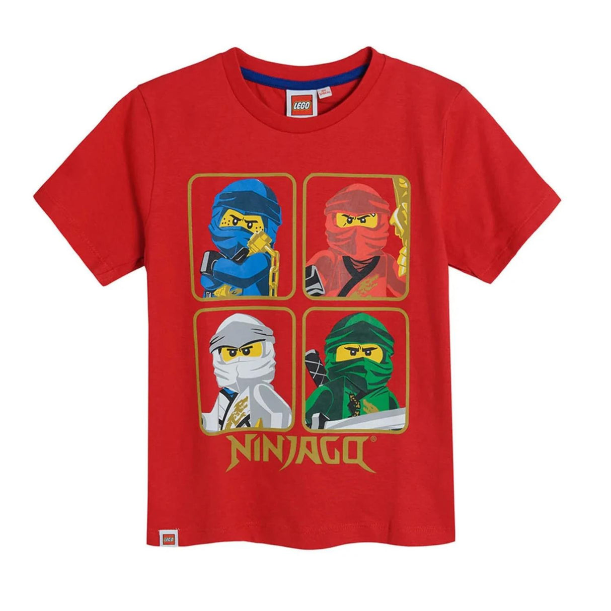 Official LEGO Ninjago Kids PJs Red T-Shirt & Shorts with Ninja Heroes Age 3
