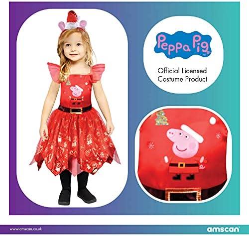 Peppa Pig Christmas Dress Costume with Headband 3-4 Years