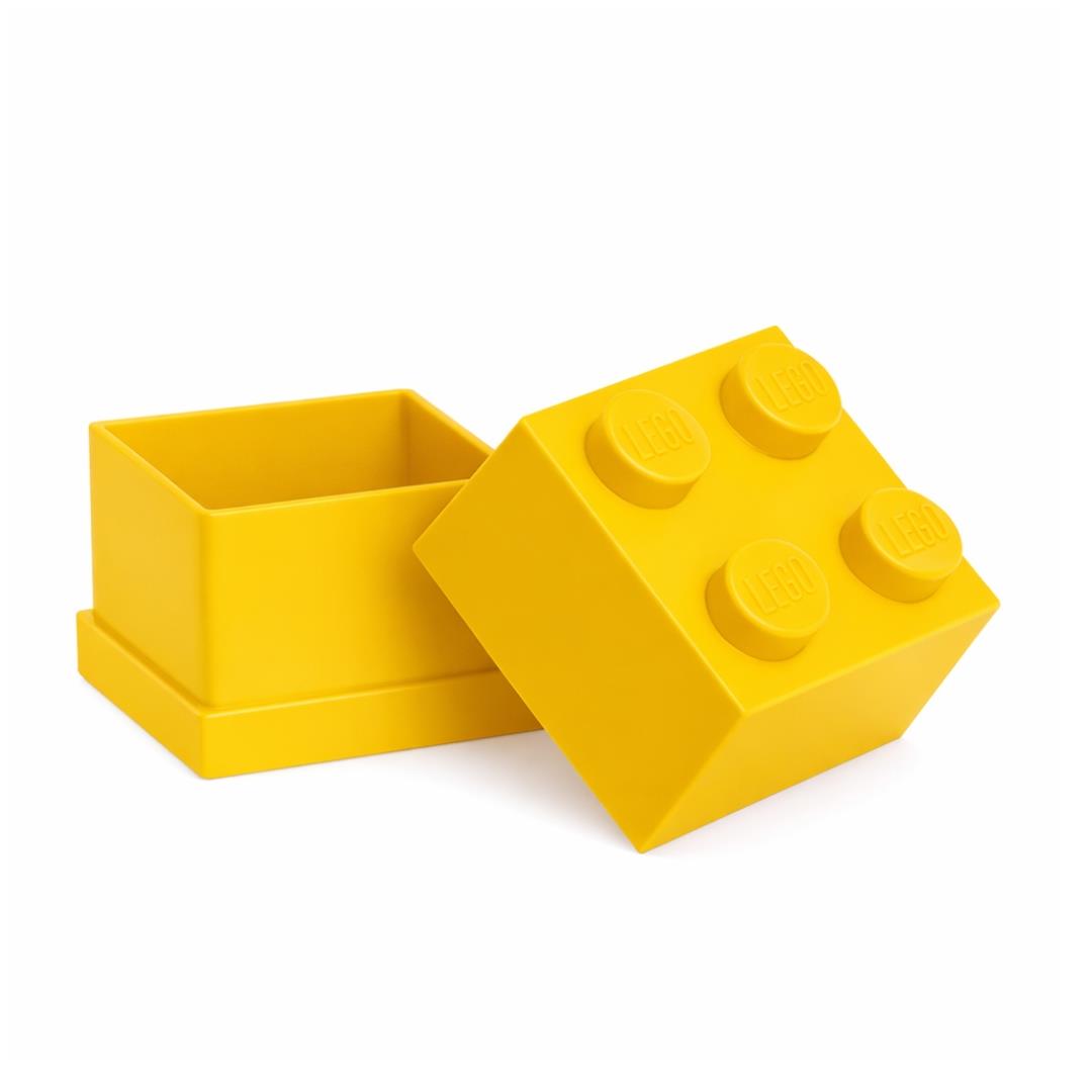LEGO Mini Box 4 Storage Brick Box Yellow