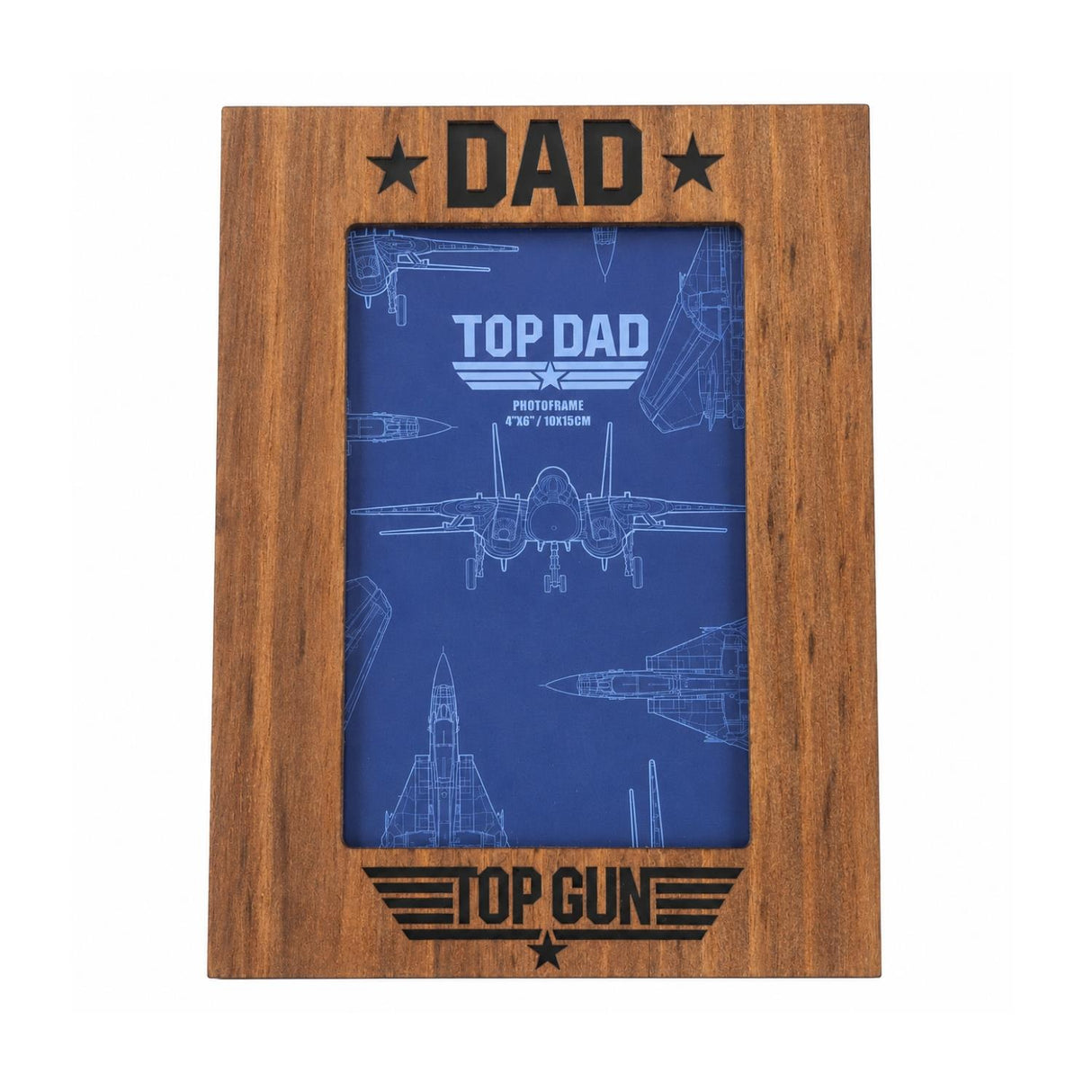 Top Gun Top Dad Photo Frame Brown