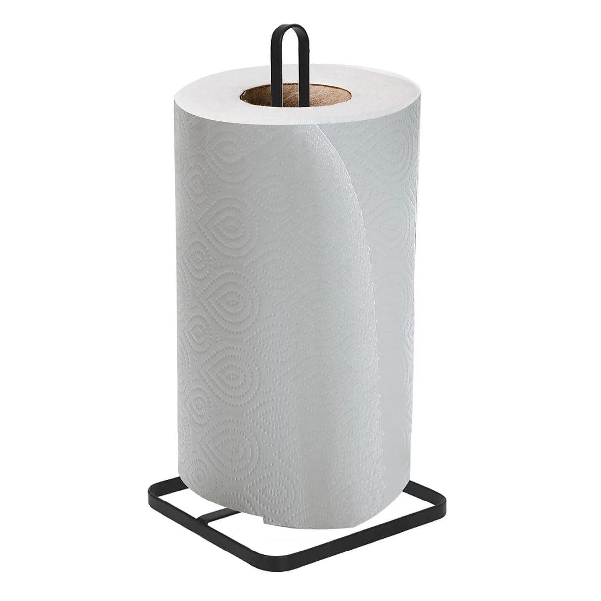 Free Standing Kitchen Paper Holder Organiser Black