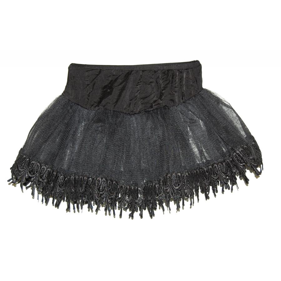 Leg Avenue Lace Teardrop Petticoat Skirt - Black