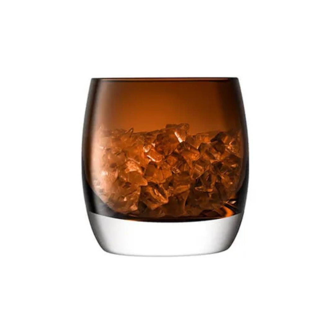 LSA Whisky Club Glass Ice Bucket 15cm Peat Brown