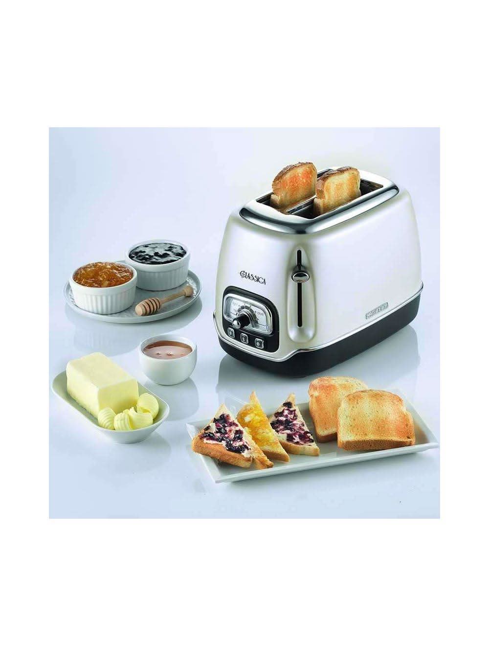 Arieta Classic Toaster - 2 Slices 3 Functions 6 Browning Levels Pearl