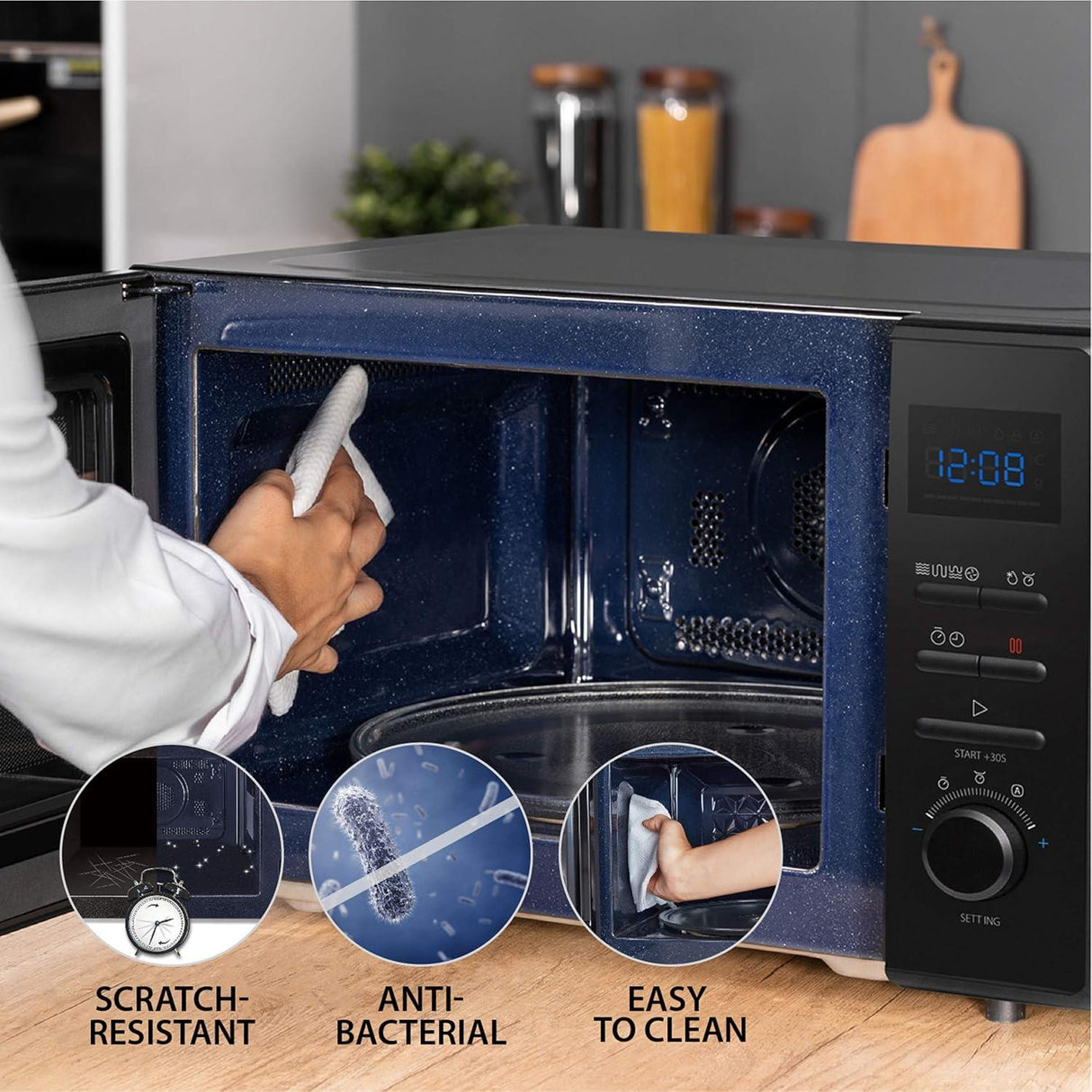 Toshiba Midea MW2-AC25TF(BK) 950W 25 Litres Free Standing Microwave Black