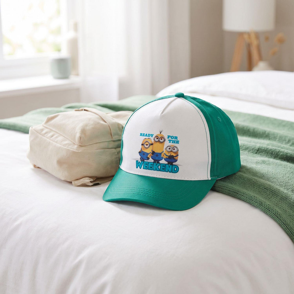 Minions Kids Ready for the Weekend Baseball Cap One Size Green