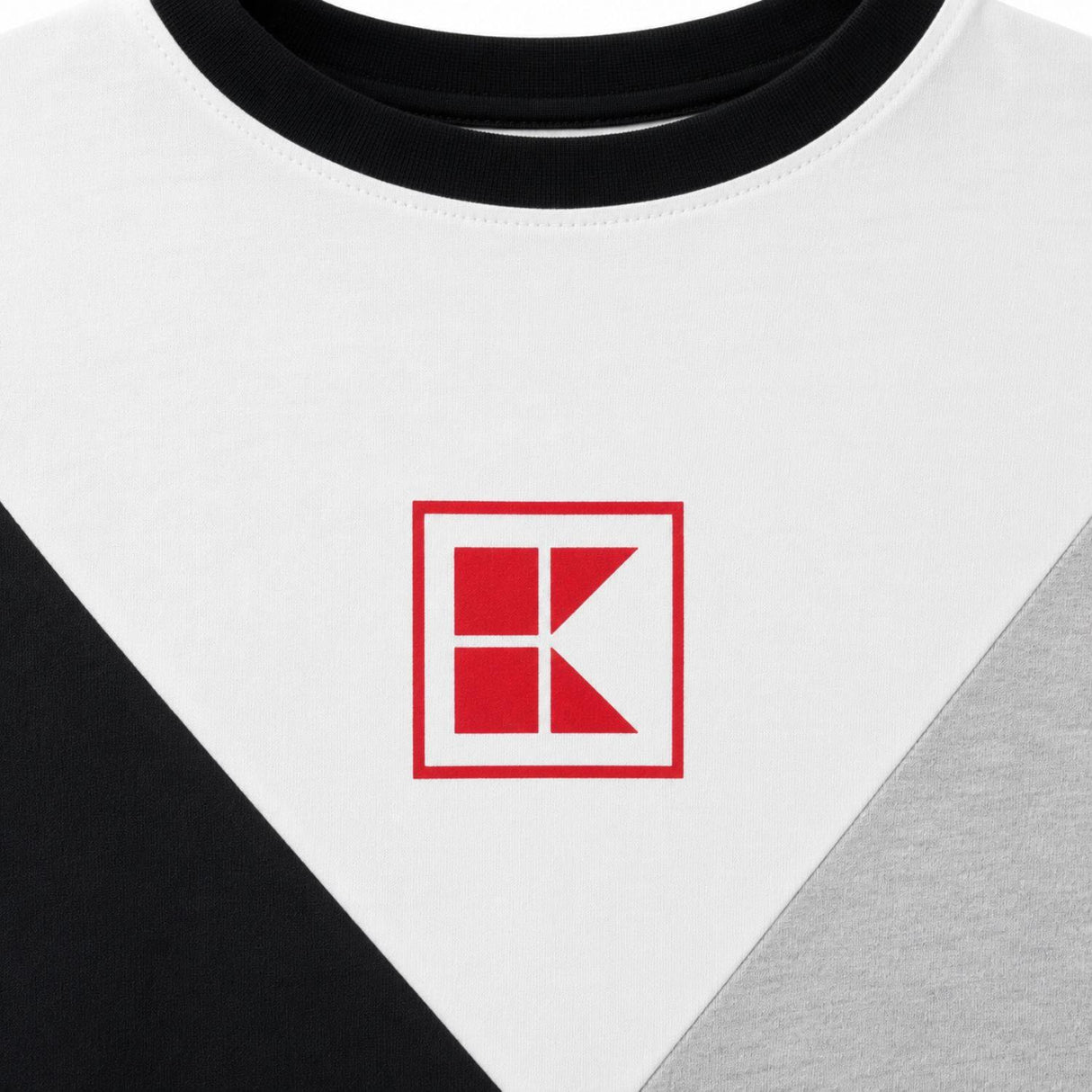 Kaufland Women's Black Grey and White 100% Cotton T-Shirt Size M