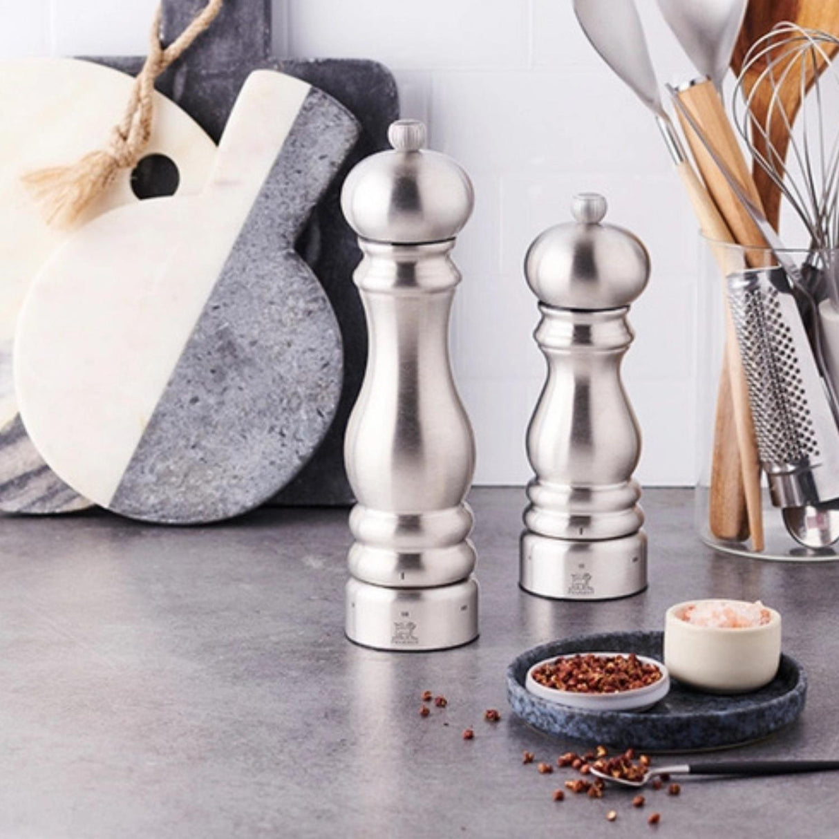 Peugeot Paris Chef Pepper Mill 22cm Silver