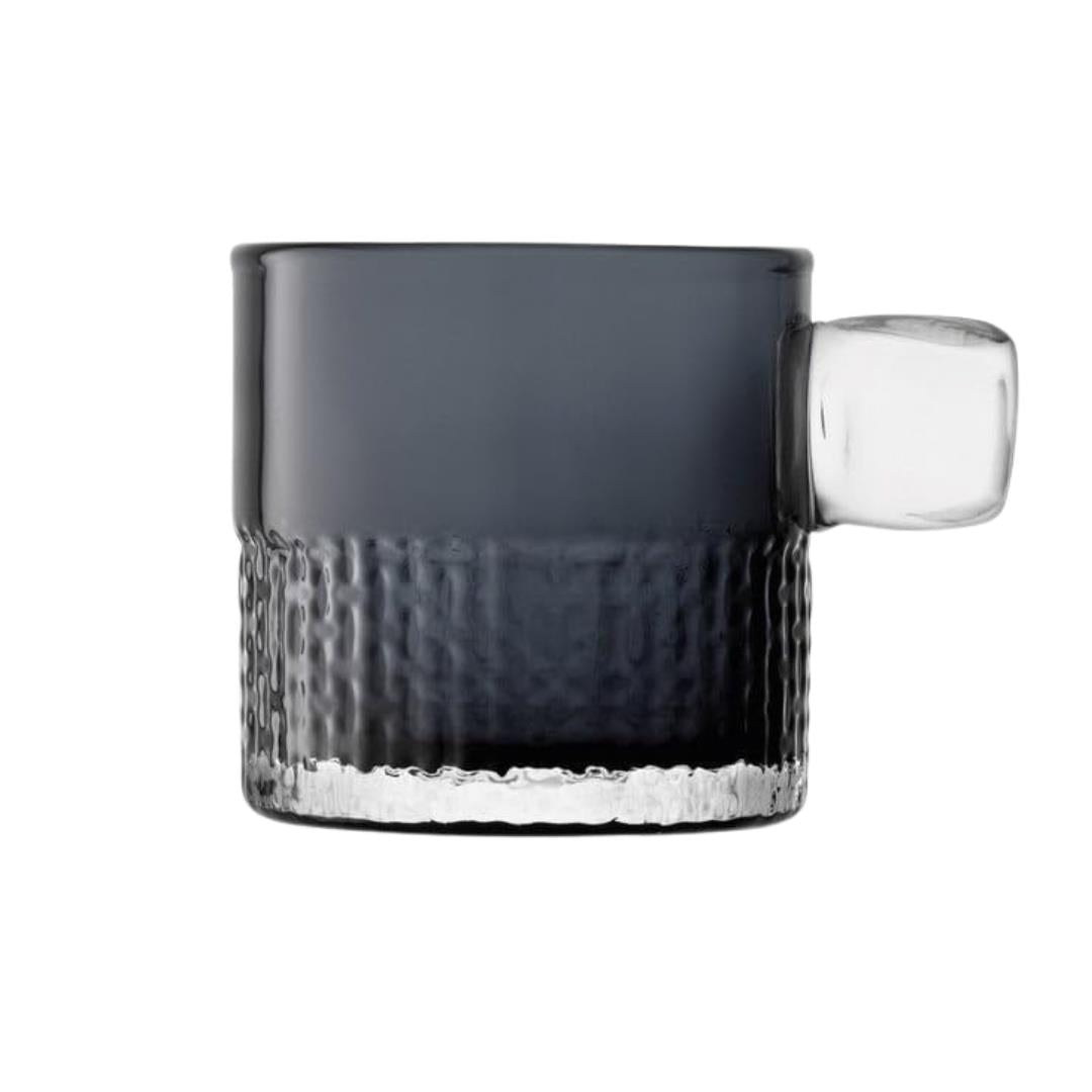 LSA Glass Tealight Holder with Handle 9cm Slate