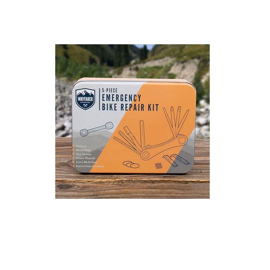 Wayfarer 5 Piece Emergency Bike Repair Kit with Tin Box