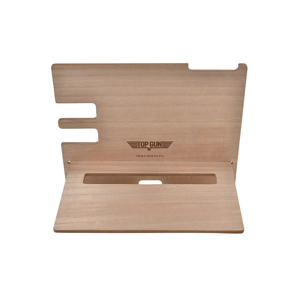 Top Gun Wooden Desk Tidy Brown