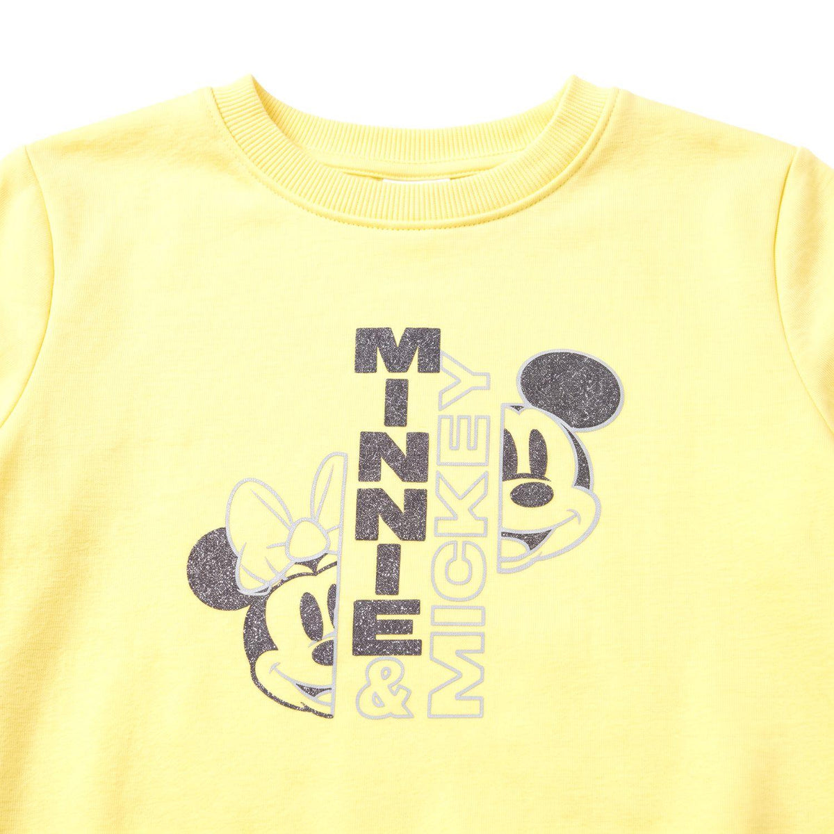 Women's Mickey & Minnie Mouse Jumper 100% Cotton French Terry Size XL Yellow