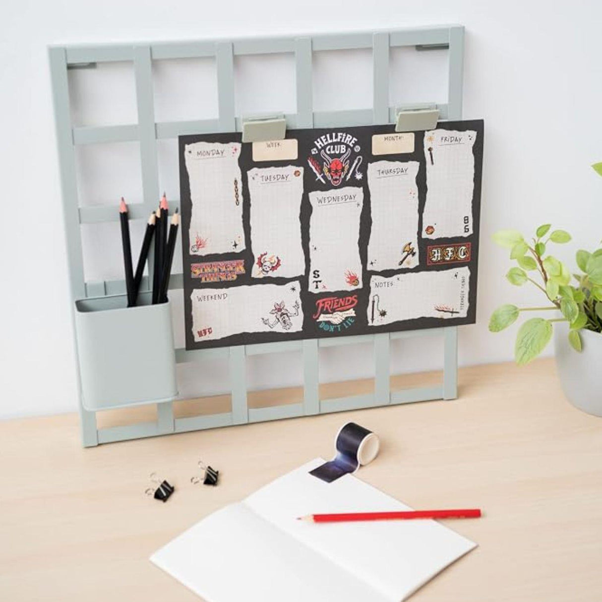 Stranger Things Hellfire Club A4 Weekly Planner Notepad