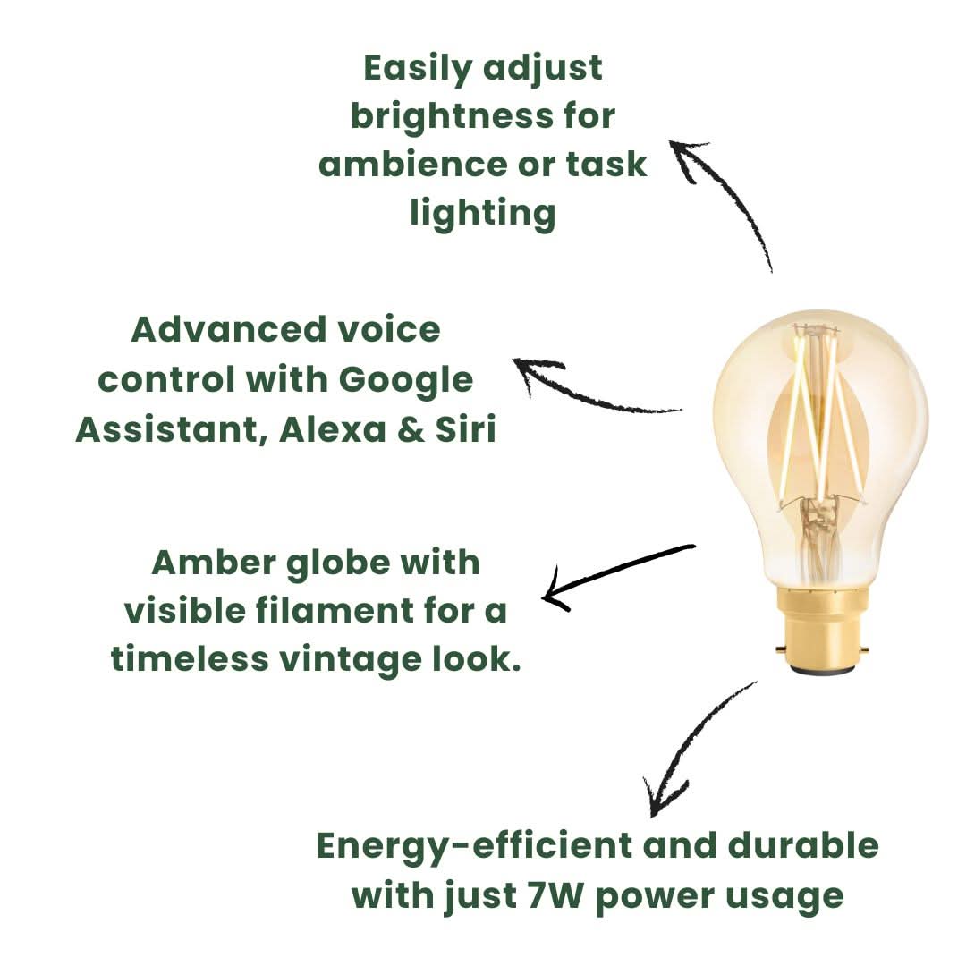 WiZ B22 LED Bayonet Filament Tunable Dimmable Lightbulb