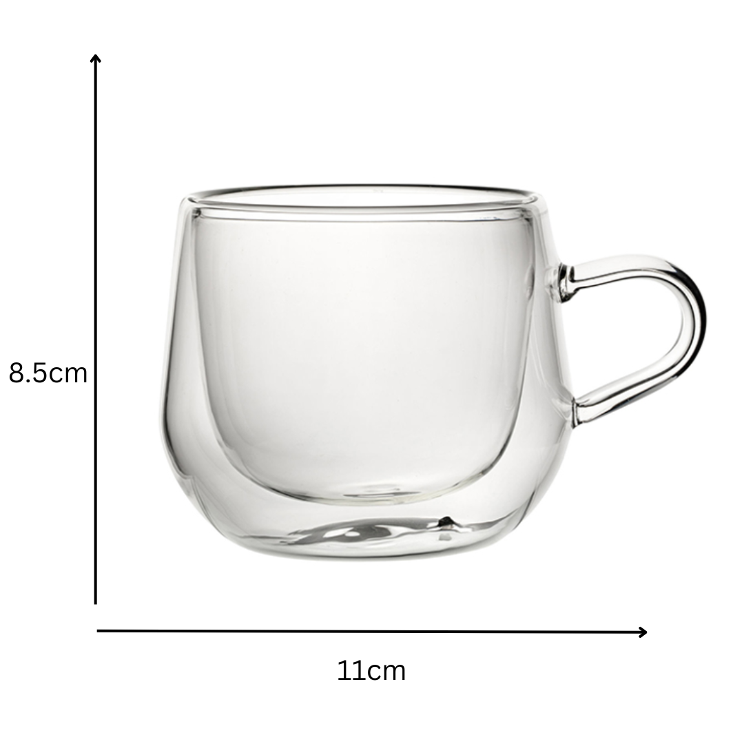 Utopia Double Walled Buddha Mug 400ml Glass Cup