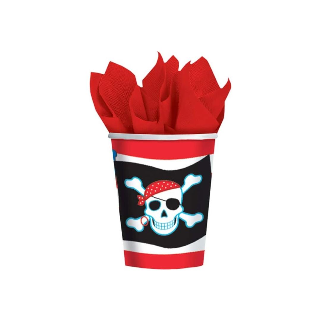 Pirate Party Cups Pack of 8 Multi