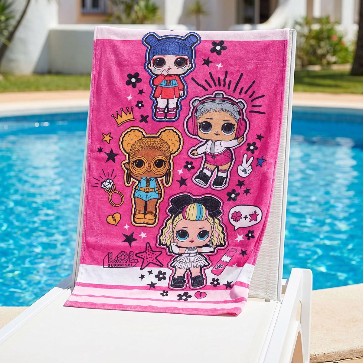 L.O.L. Surprise! Bath Beach Towel 70 x 140 cm Pink