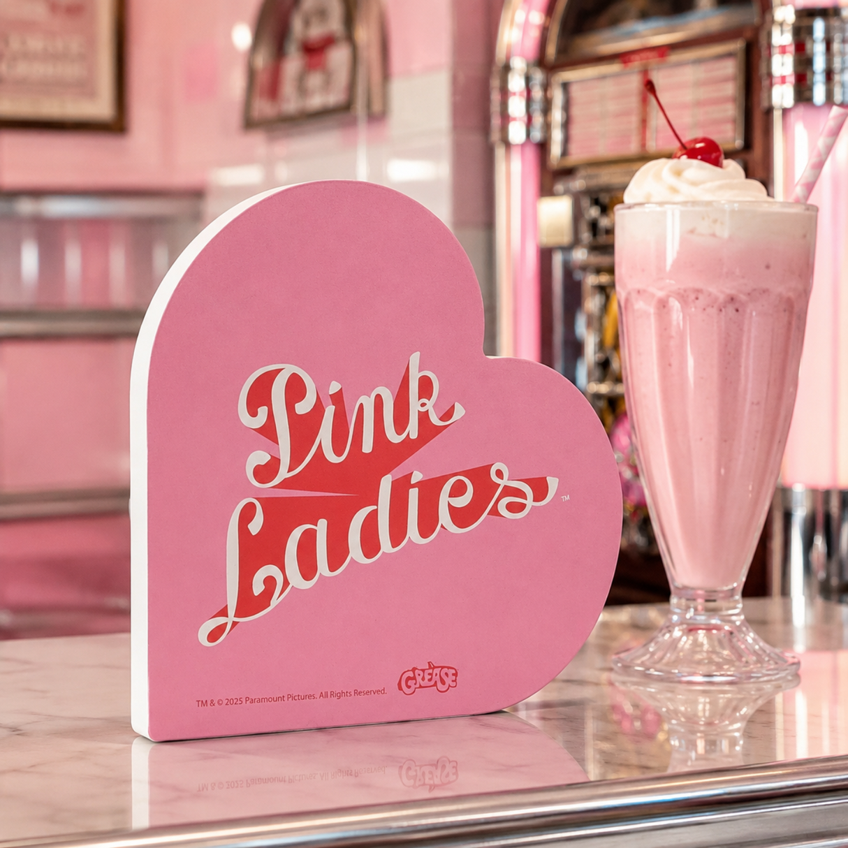 Fandomania Grease 'Pink Ladies' Standing Heart Plaque