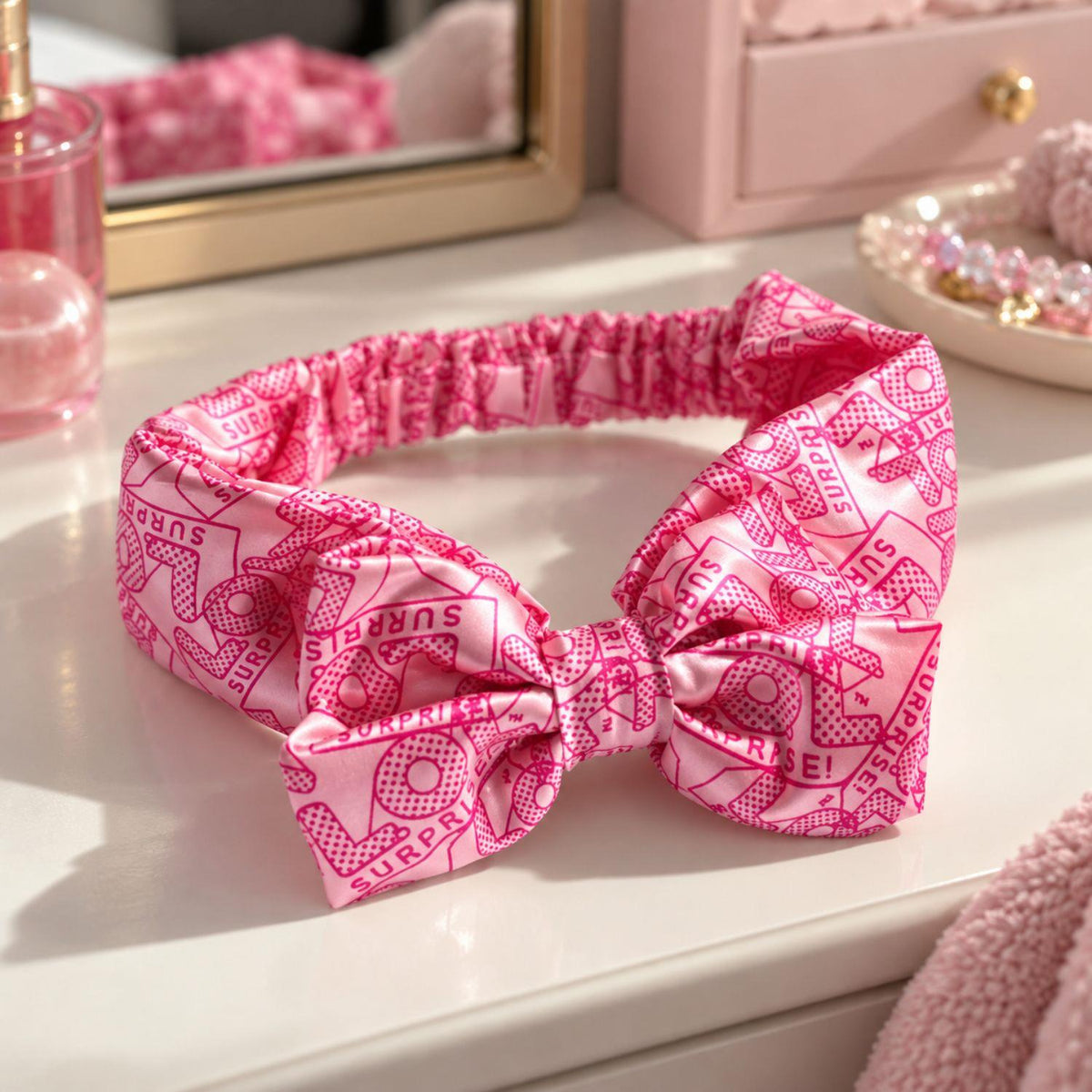 LOL Printed Bow Hairband One Size Pink