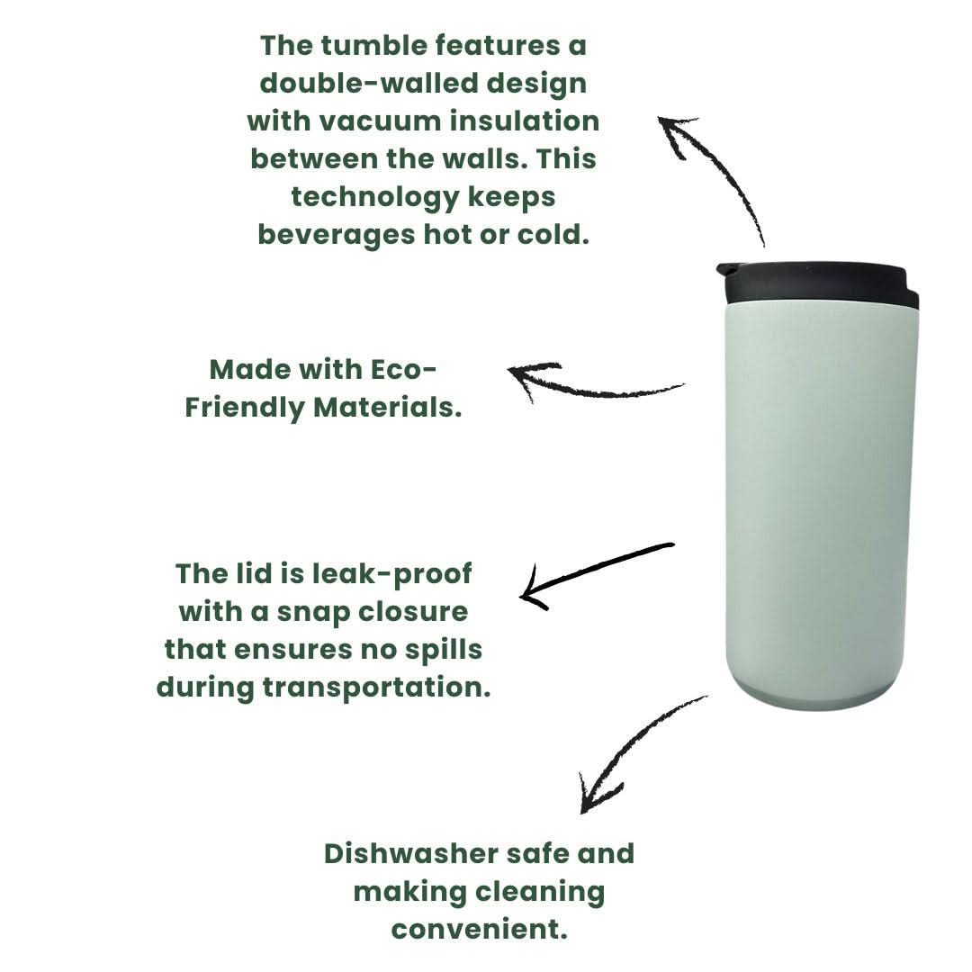 Rewind 400ml Stainless Steel Thermal Mug – Sage Green