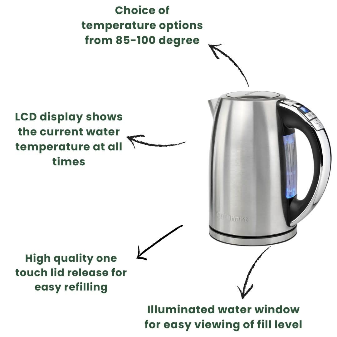Cuisinart CPK17BPU Multi Temp Kettle 1.7L Stainless Steel