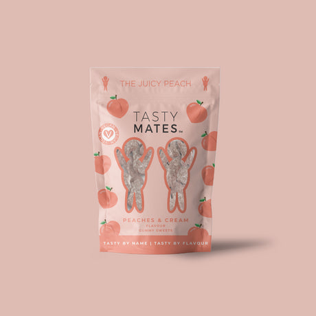 Single packet of Tasty Mates Peaches and cream