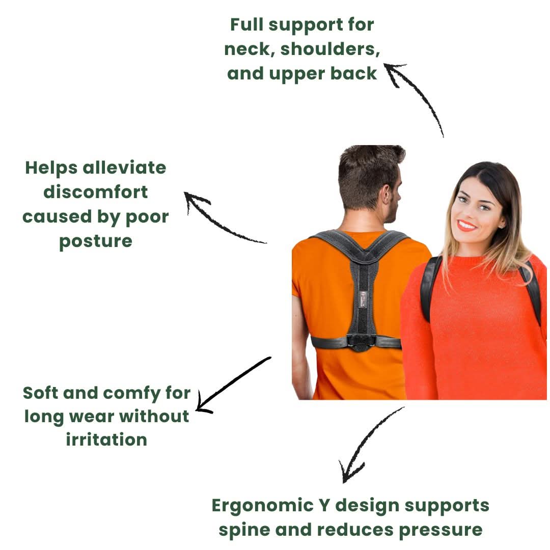 F FLX Energising Excellence Posture Corrector Back Unisex Small Black