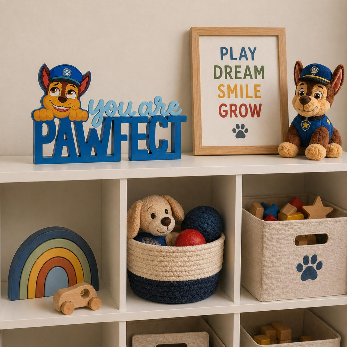 Paw Patrol Chase "You are Pawfect" Mantle Plaque Blue