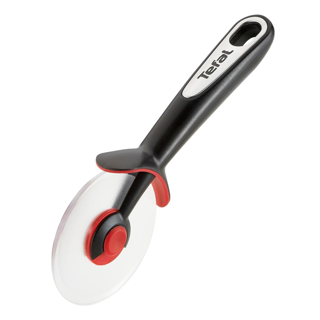 Tefal Ingenio Premium Pizza Cutter Non-Scratch Kitchen Tool Black and Red