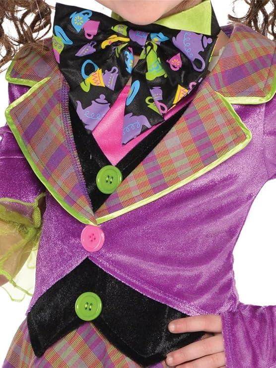 Child Mad Hatter Girl Fancy Dress Costume Size 6-8 Years