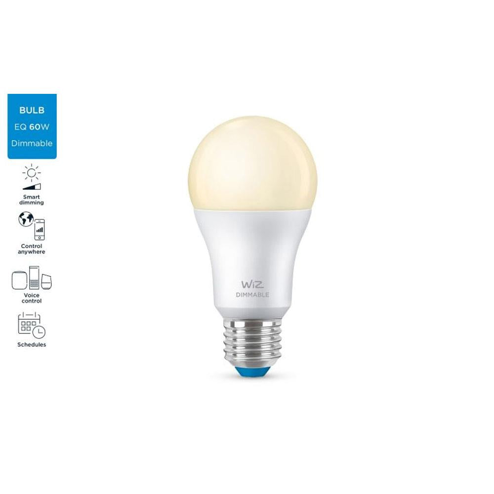 WiZ A60 E27 Screw Mount Dimmable Smart Lightbulb