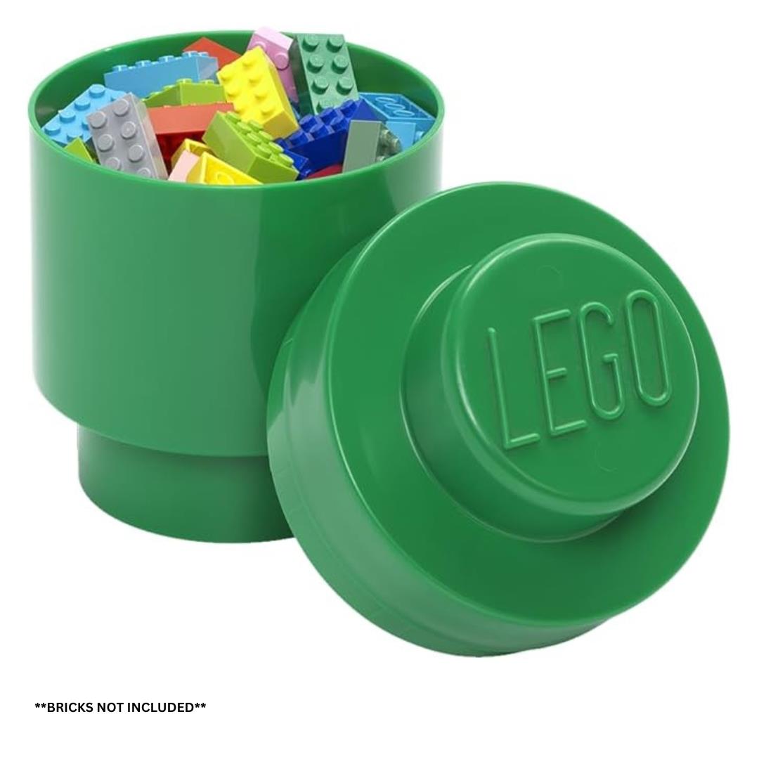 LEGO Round 1-Stud Stackable Storage Brick Green
